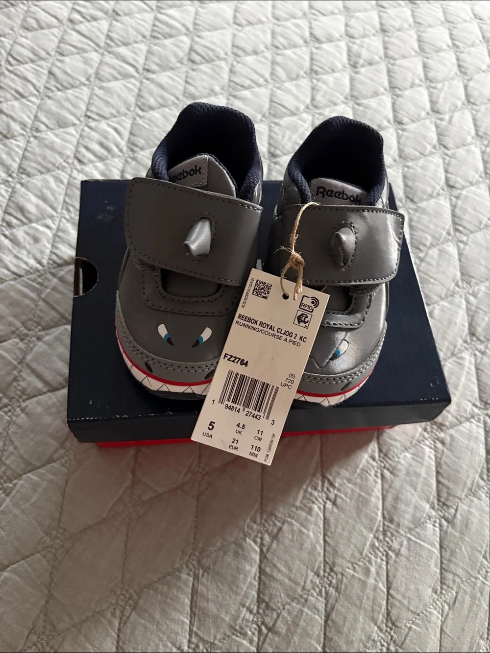 Reebok Baby Boys' Classic Jogger 2.0 Animal Critters Slip on size 5